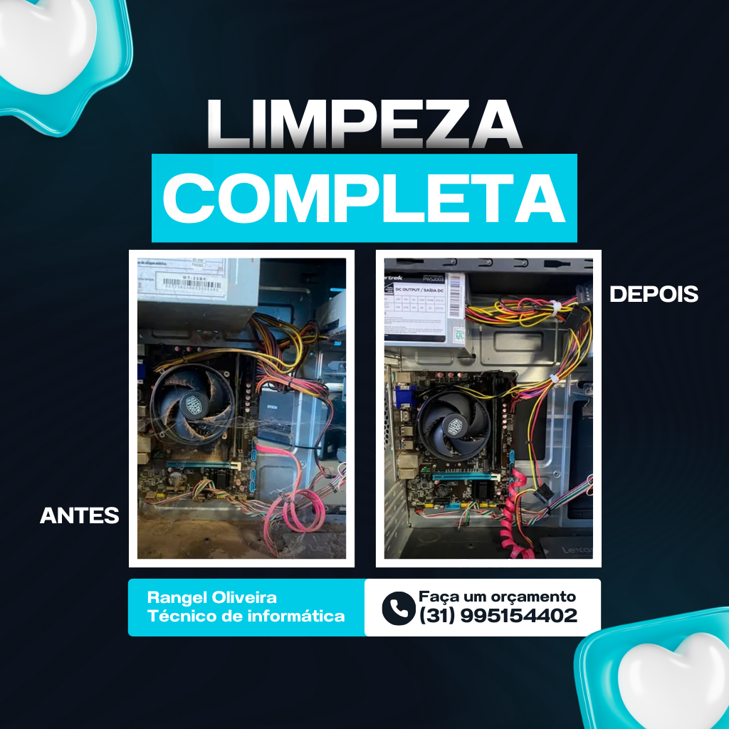 Limpeza Antes e Depois
