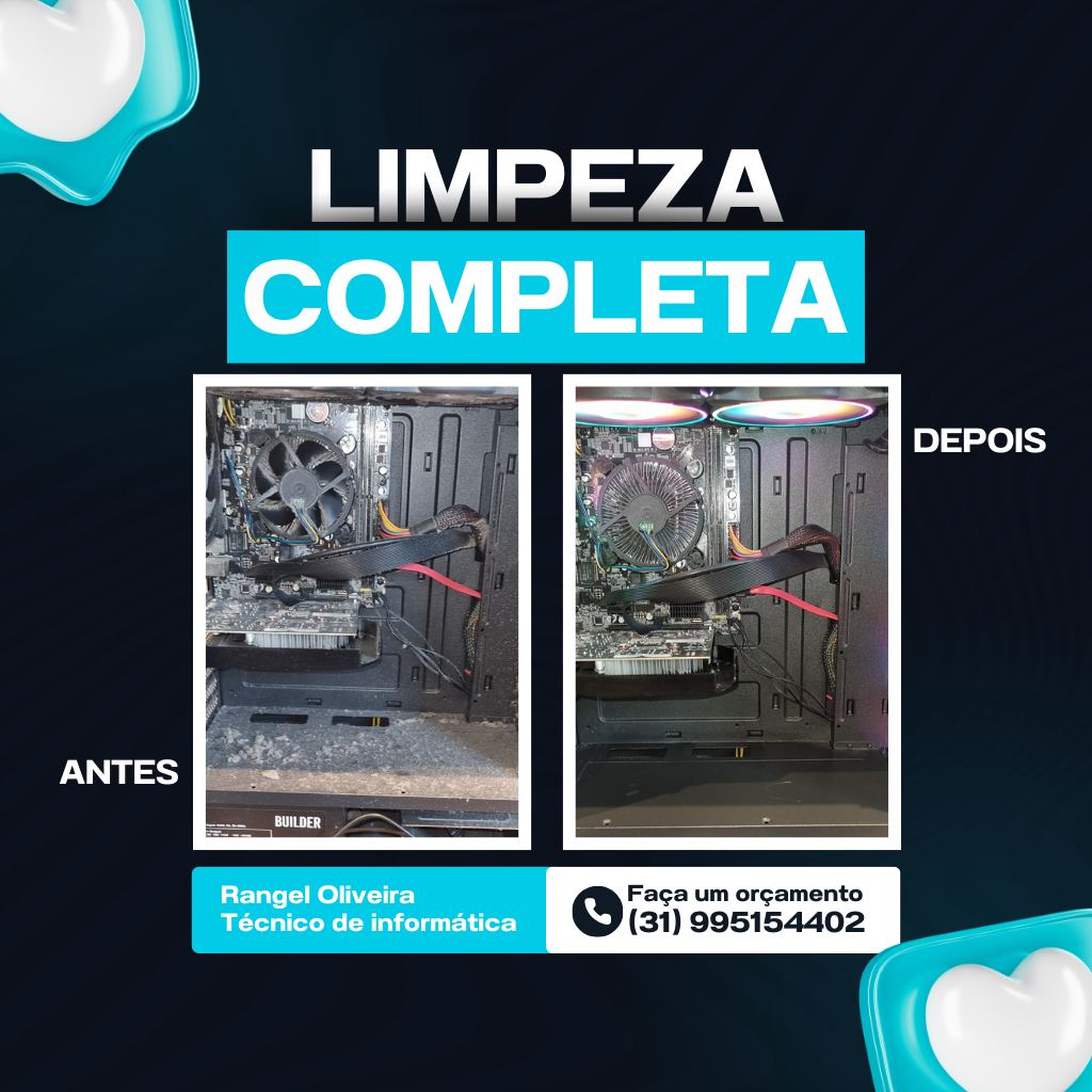 Limpeza Antes e Depois